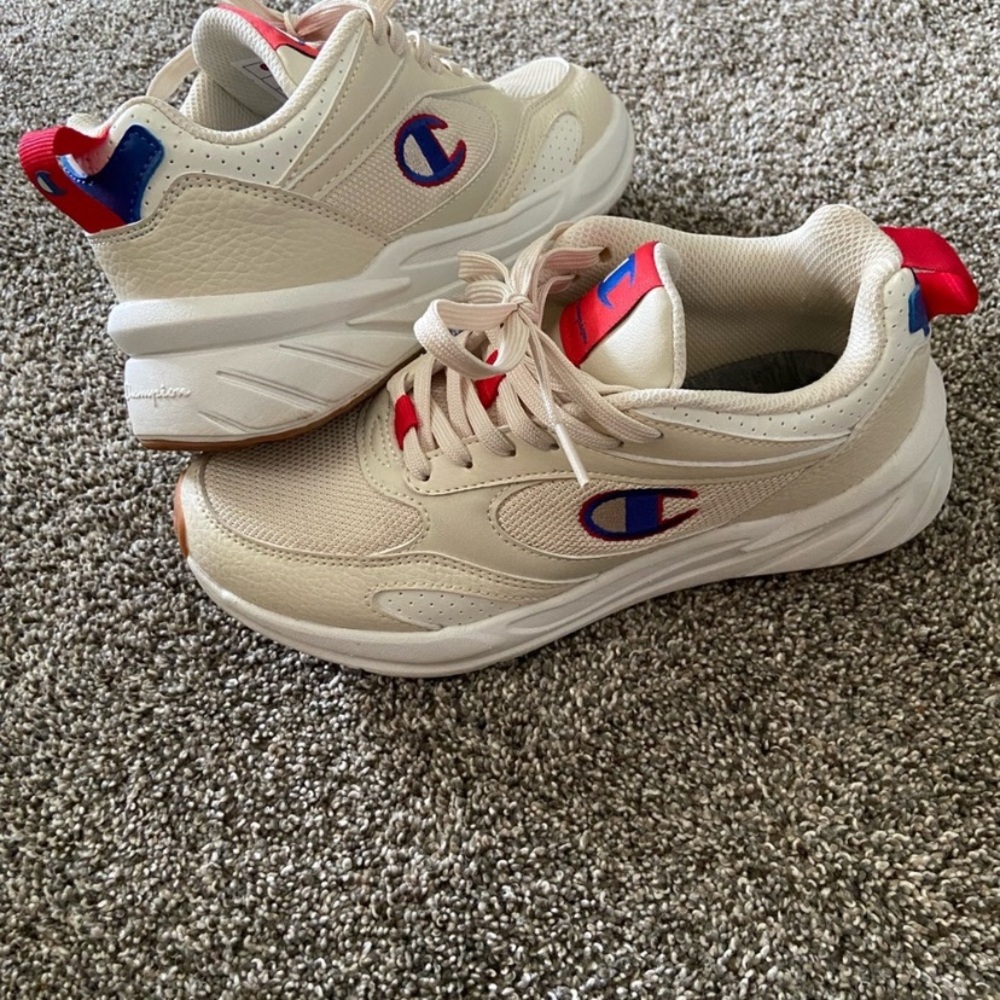 Champion Kids' Beige and Blue Sneakers
